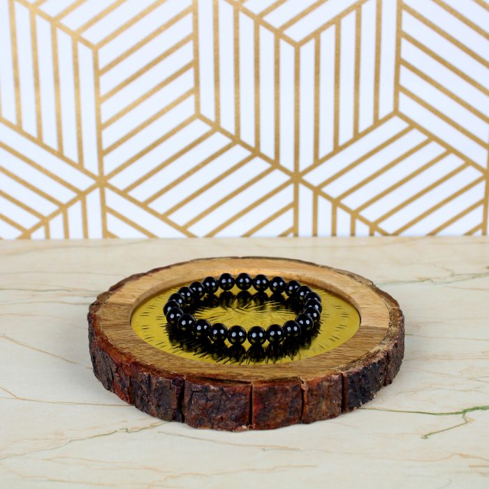 Amazon.com: Handmade Natural Stone Black Tourmaline & Black Onyx Beaded  Bracelet Men's and Women's: Clothing, Shoes & Jewelry