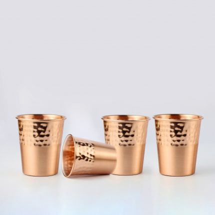 Buy ROYALSTUFFS Metal Dholak Shaped Copper Water Glass 100% Pure